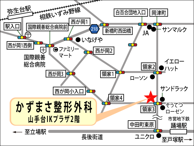 かずまさ整形外科アクセスマップ